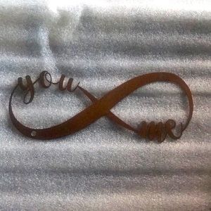 You and Me infinity Metal Sign NEW
